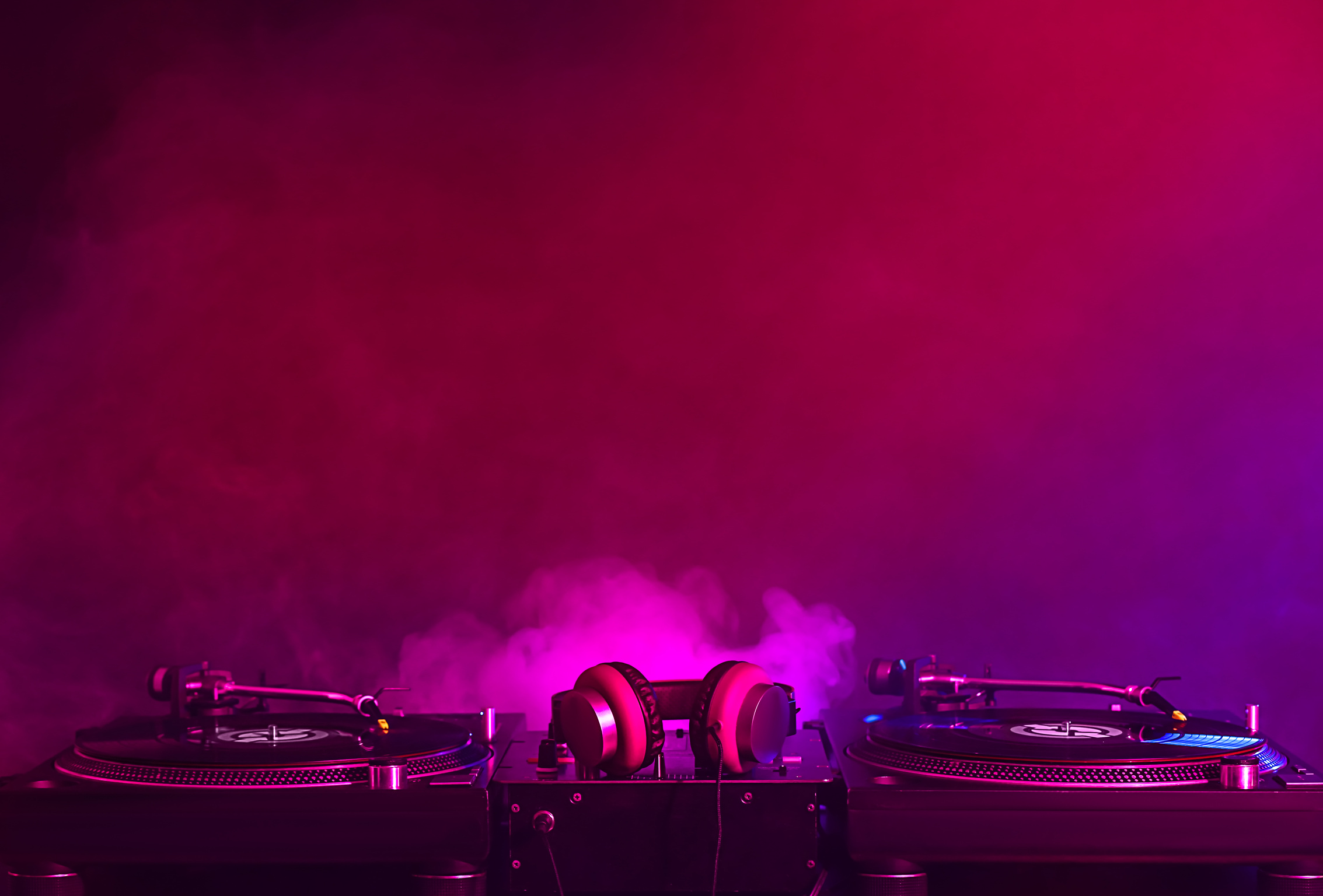 Modern DJ Mixer on Dark Background